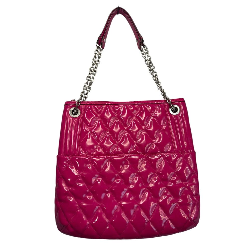 Coach Poppy F19830 Quilted Patent Y2K Coquette Barbiecore Chain Handle Slim Tot - Picture 3 of 11